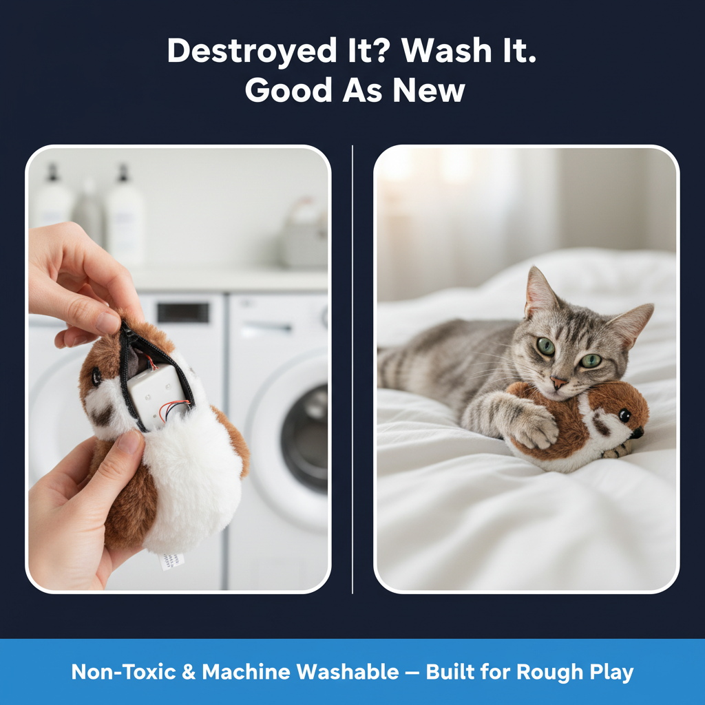 Rechargeable Flapping Bird Cat Toy